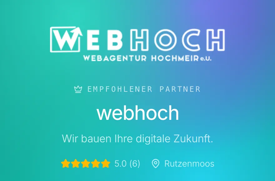 Kopf eines Partner-Profils: empfohlener Partner mit Bewertung und Ort